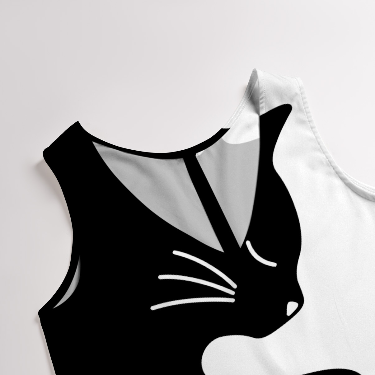 Purplehecate Yin Yang Cat Lover Wide Leg Jumpsuit