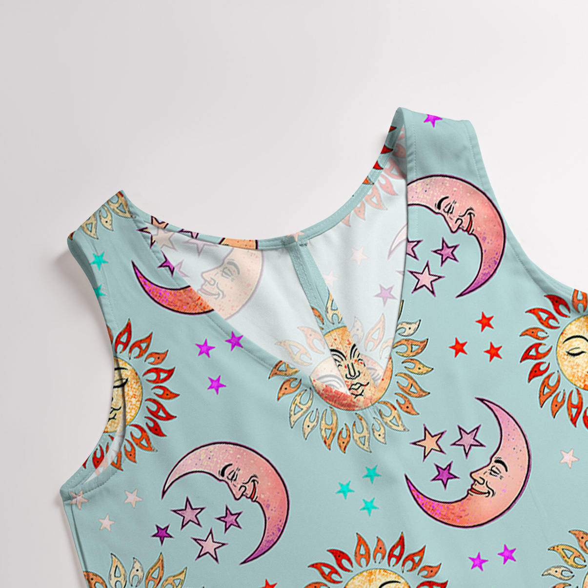 Purplehecate Dancing Suns and Lunar Dreams Wide Leg Jumpsuit