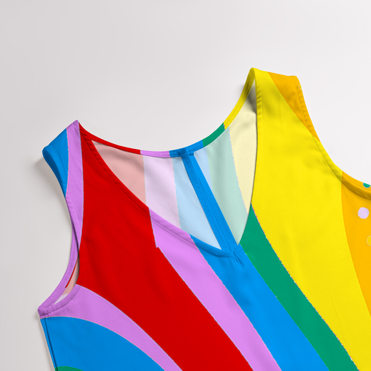 Purplehecate Dreamy Rainbow Waves Wide Leg Jumpsuit