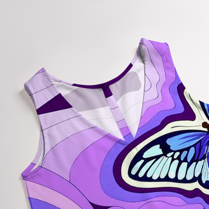 Purplehecate Psychedelic Butterfly Wide Leg Jumpsuit