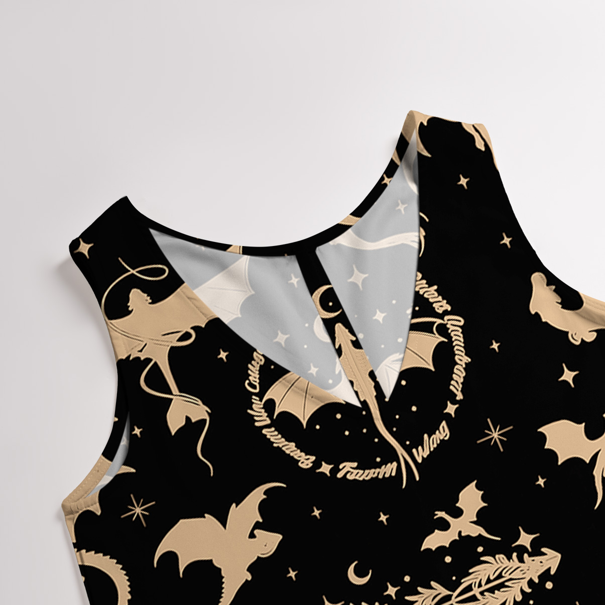 Purplehecate Fantasy Dragon Allover Wide Leg Jumpsuit