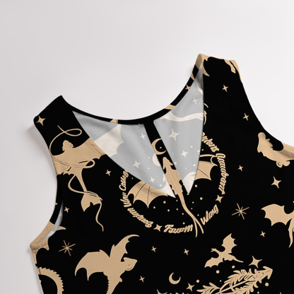 Purplehecate Fantasy Dragon Allover Wide Leg Jumpsuit