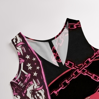 Purplehecate Pink Witch Spell Wide Leg Jumpsuit