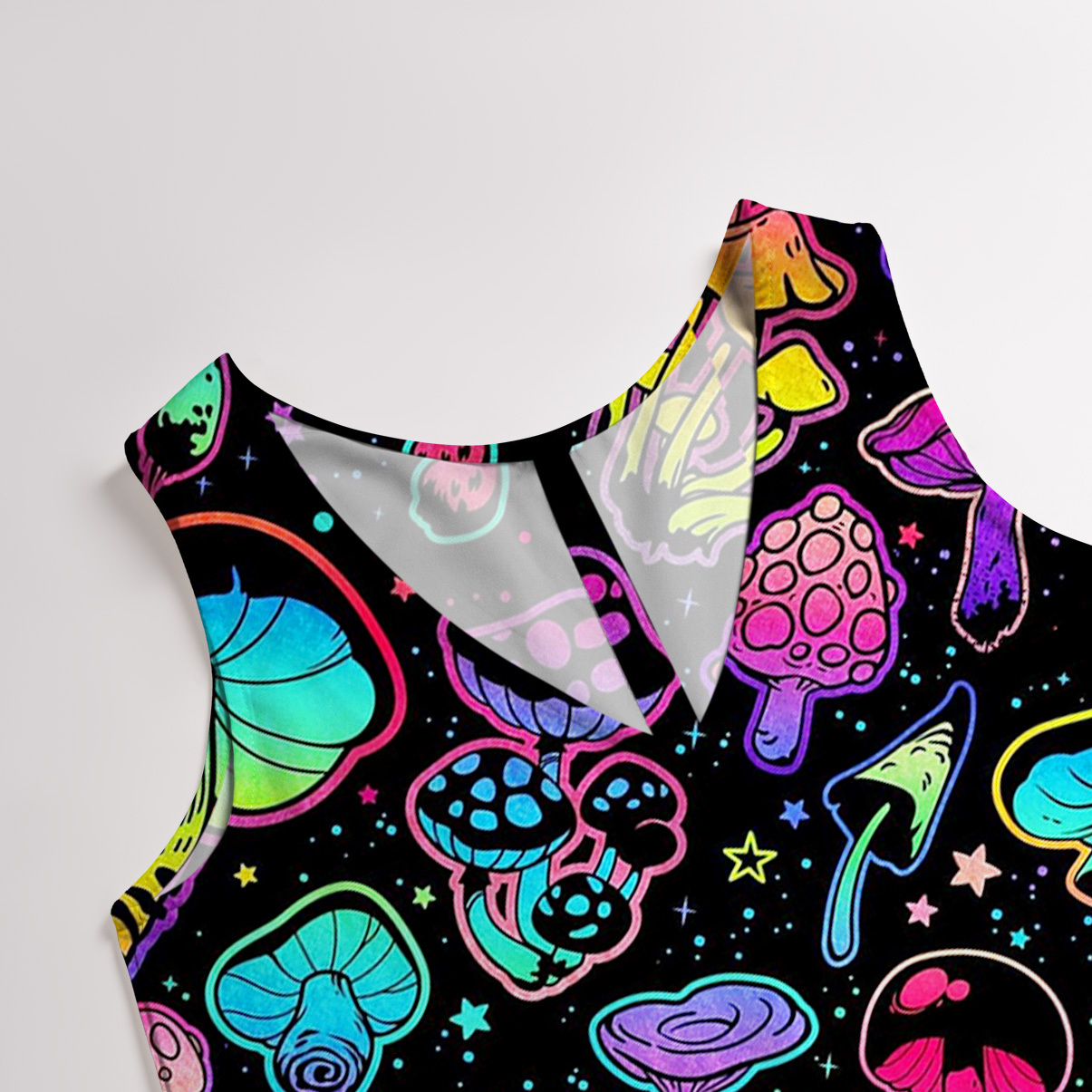 Purplehecate Psychedelic Mushroom Rave Wide Leg Jumpsuit