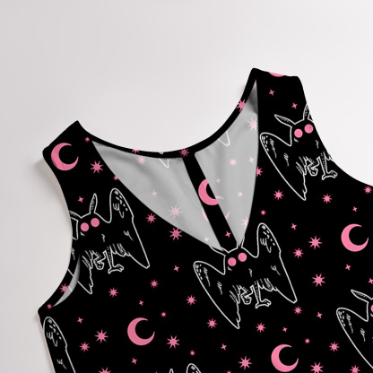 Purplehecate Witchy Mothman Night Wide Leg Jumpsuit