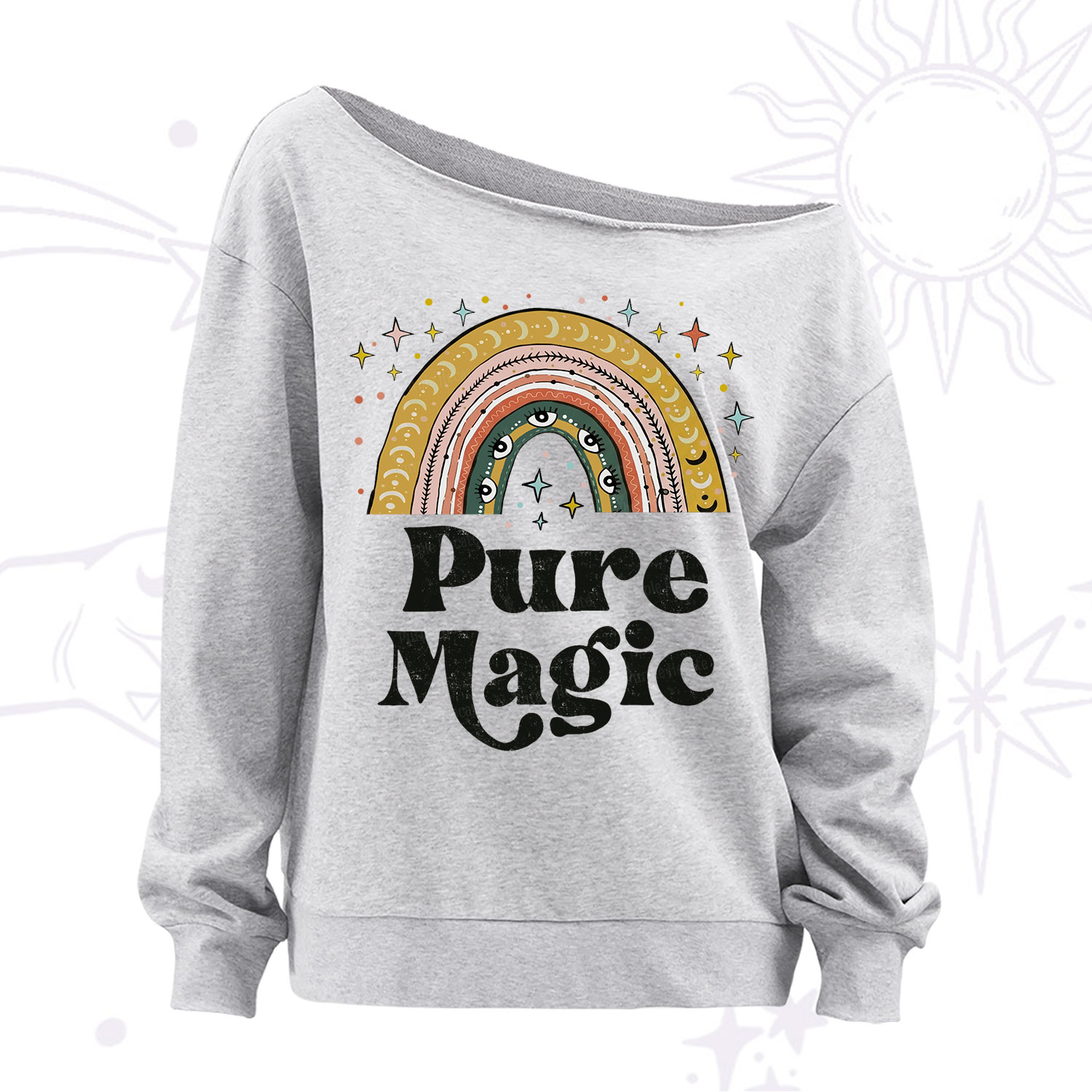 Purplehecate Pure Magic Off The Shoulder Sweatshirt