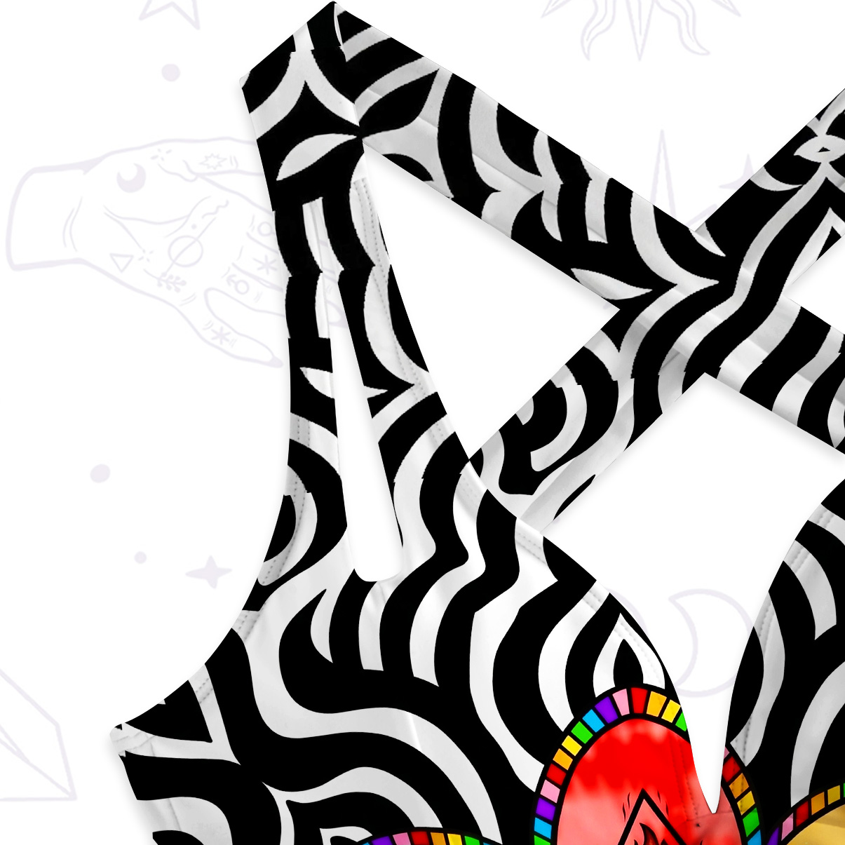 Purplehecate Rainbow Energy Bloom One-Piece Swimsuit