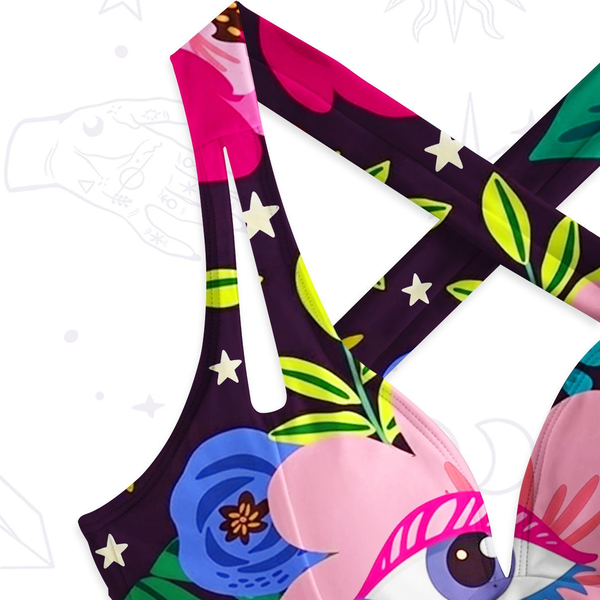 Purplehecate Eye of the Blossom One-Piece Swimsuit