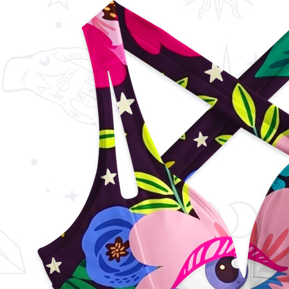 Purplehecate Eye of the Blossom One-Piece Swimsuit