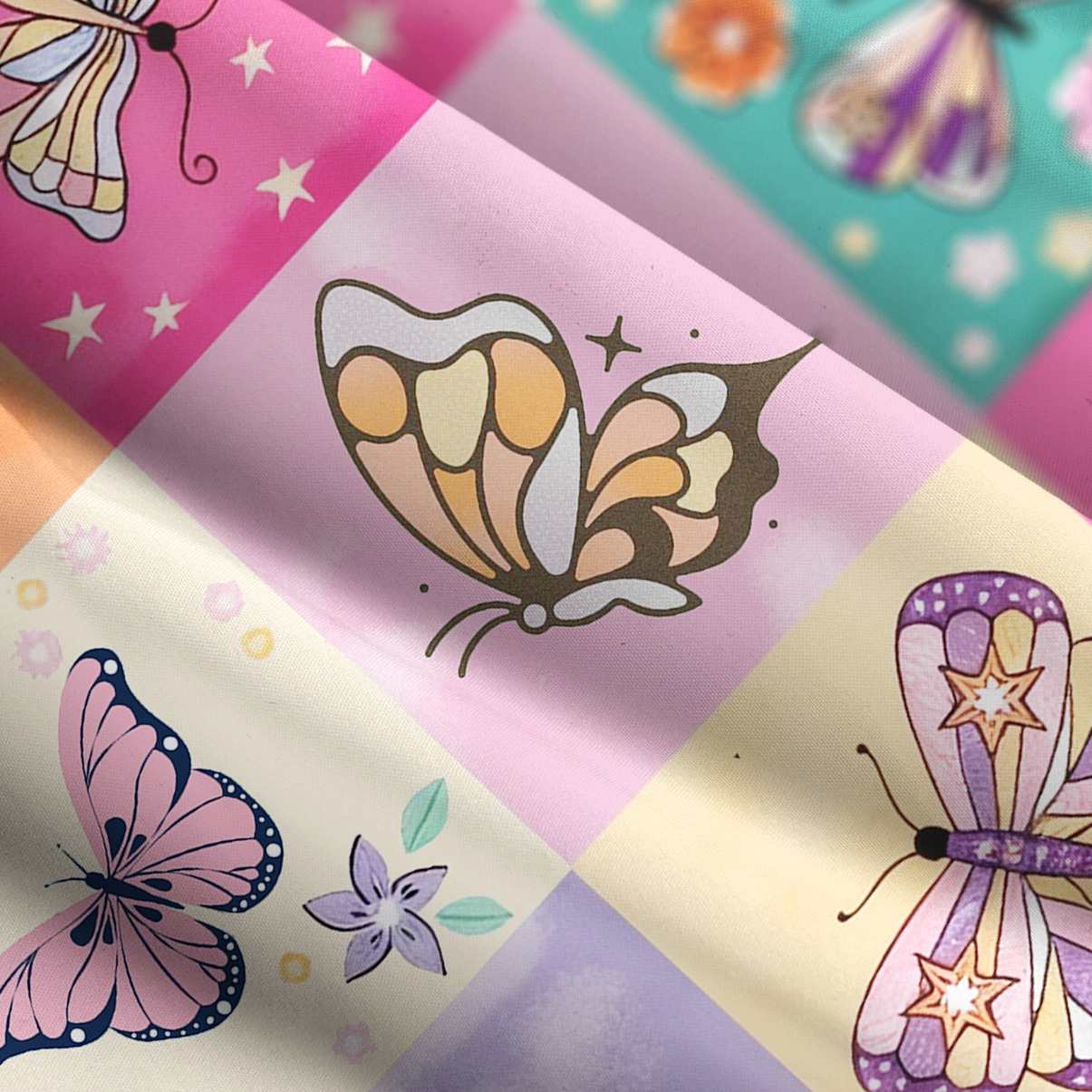 Purplehecate Dreamy Butterfly Garden Wide Straps Maxi Dress