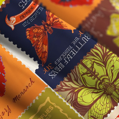 Purplehecate Butterfly Celestial Patchwork Wide Straps Maxi Dress