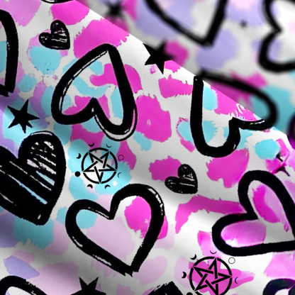 Purplehecate Heartful Magic Wide Straps Maxi Dress