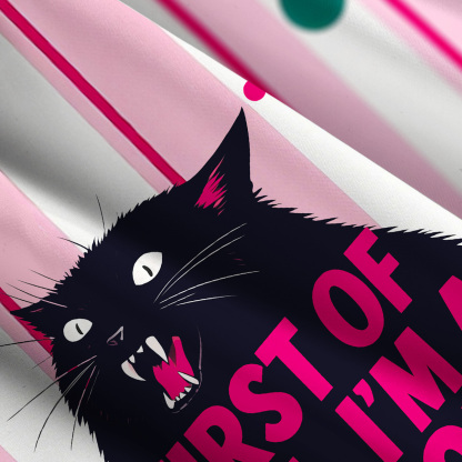 Purplehecate First Of All I'm A Delight Cat Wide Straps Maxi Dress