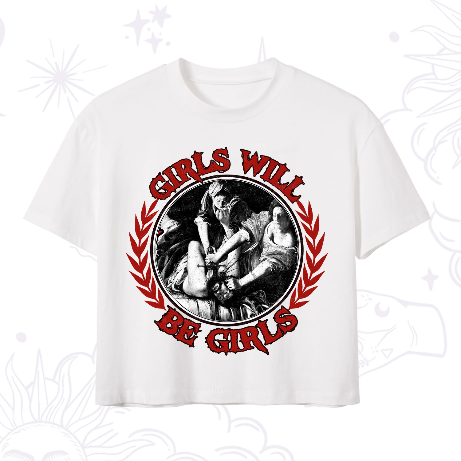 Purplehecate Girls Will Be Girls Witch Crop T-Shirt