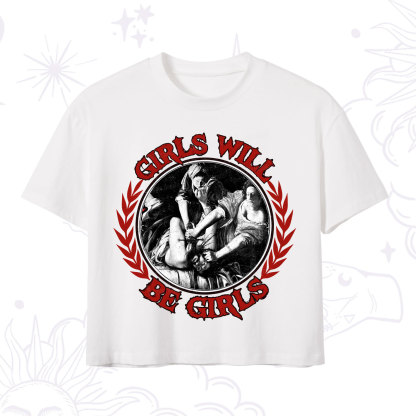 Purplehecate Girls Will Be Girls Witch Crop T-Shirt