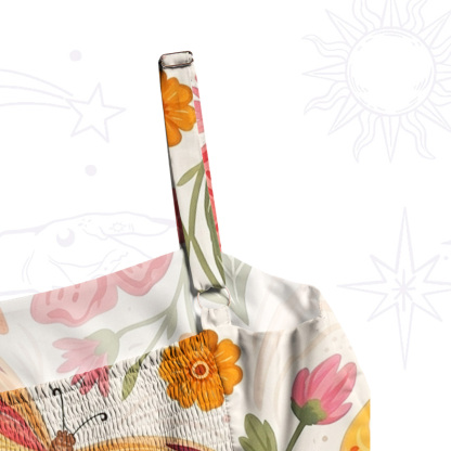 Purplehecate Enchanted Garden of Butterflies Wide Straps Maxi Dress