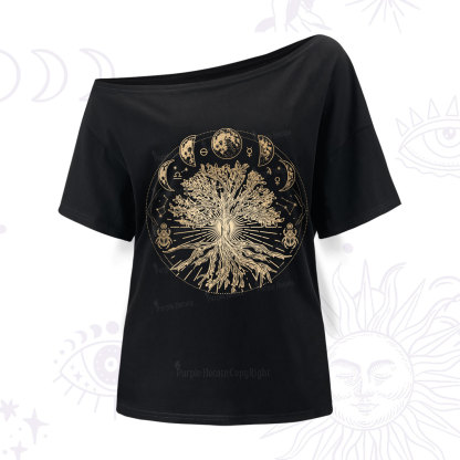 Purplehecate Tree Of Lif One Shoulder T-Shirt