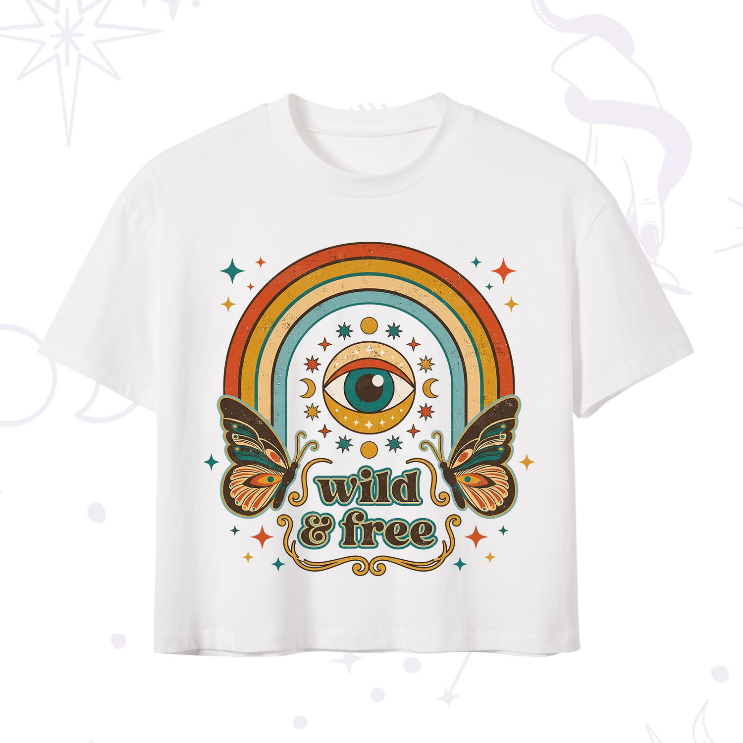 Purplehecate Wild And Free Crop T-Shirt
