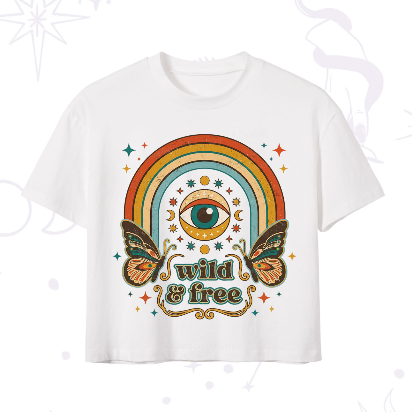 Purplehecate Wild And Free Crop T-Shirt