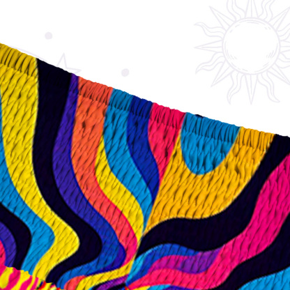 Purplehecate Trippy Rainbow Heart Eye Convertible Maxi Skirt