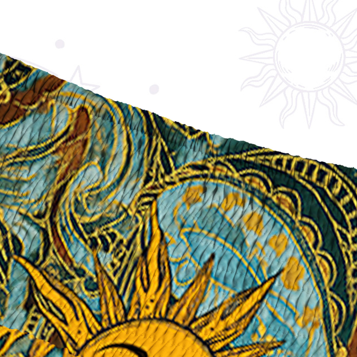 Purplehecate Golden Sun Wheel Convertible Maxi Skirt