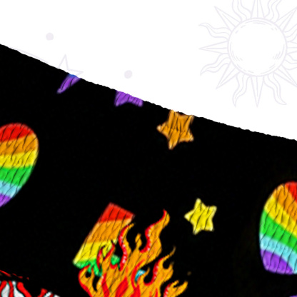 Purplehecate Rainbow Sacred Heart All Seeing Eye Pride Convertible Maxi Skirt