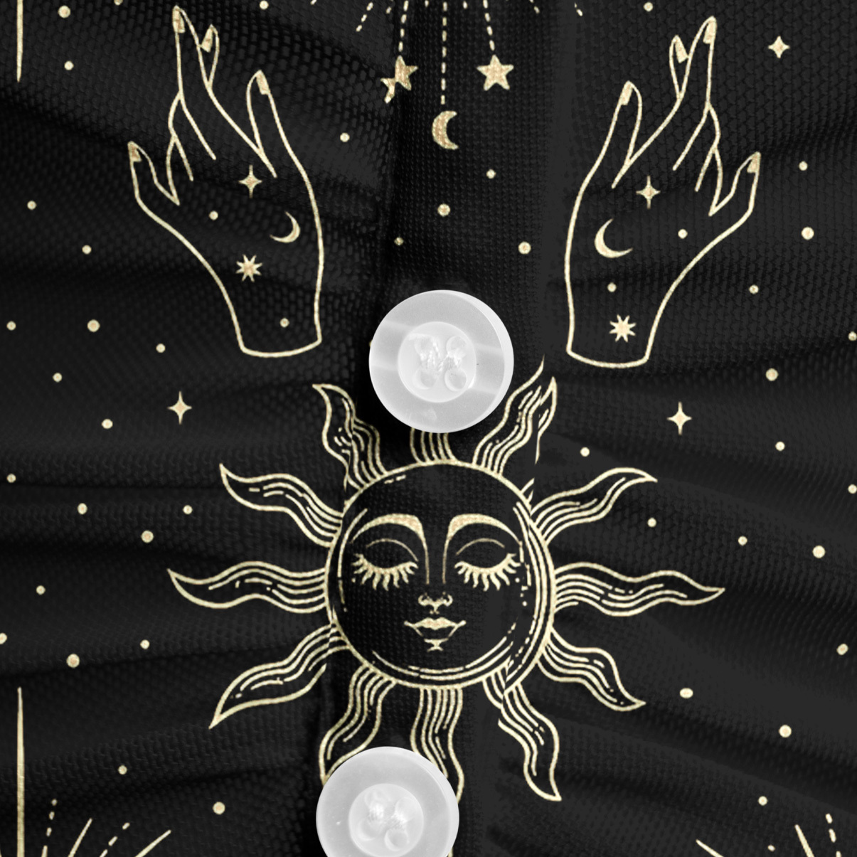 Purplehecate Solar Oracle Mesh Button Up Top