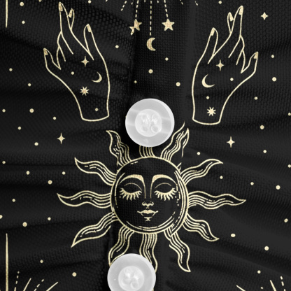 Purplehecate Solar Oracle Mesh Button Up Top