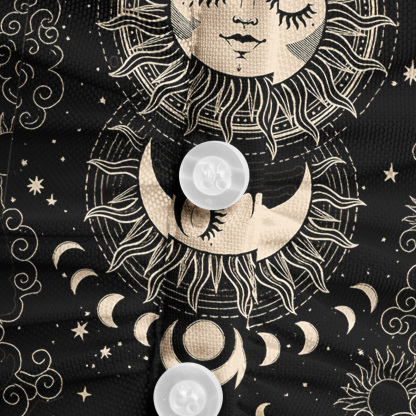 Purplehecate Lunar Eclipse Mesh Button Up Top