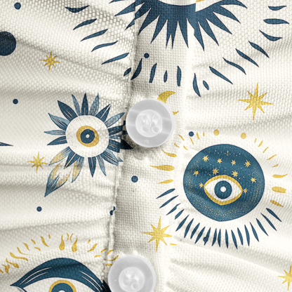 Purplehecate Sun Eye Mesh Button Up Shirt