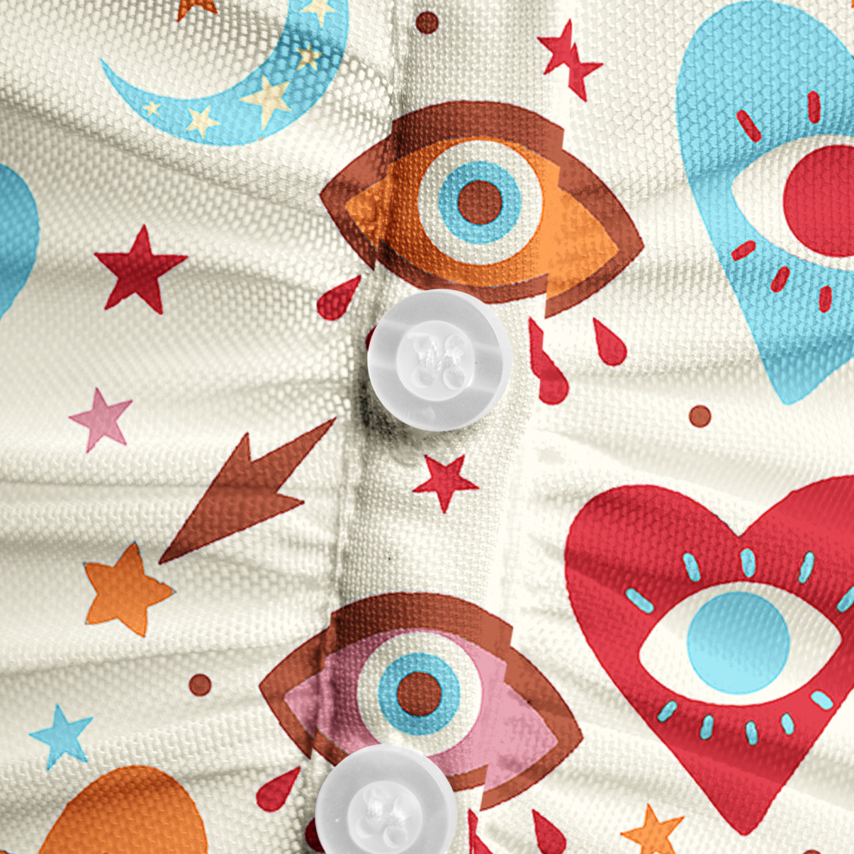 Purplehecate The Enchanted Eye of Love Mesh Button Up Shirt