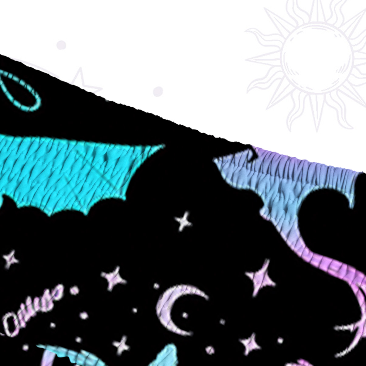 Purplehecate Neon Fantasy Dragon Allover Convertible Maxi Skirt
