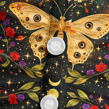 Purplehecate Mystic Butterfly Whisper Mesh Button Up Top