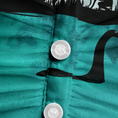 Purplehecate Alien Lake Monster Encounter Mesh Button Up Shirt