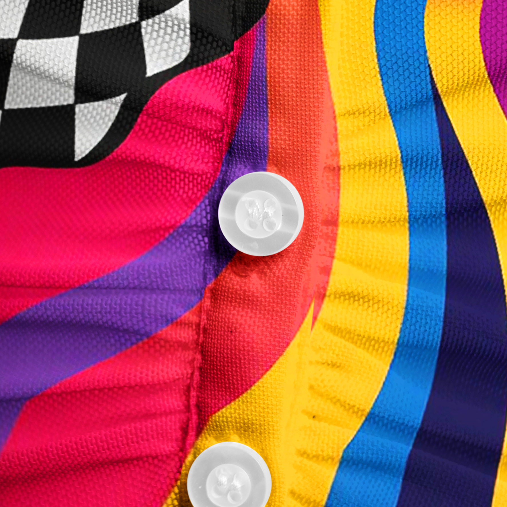 Purplehecate Trippy Heart Flame Mesh Button Up Shirt