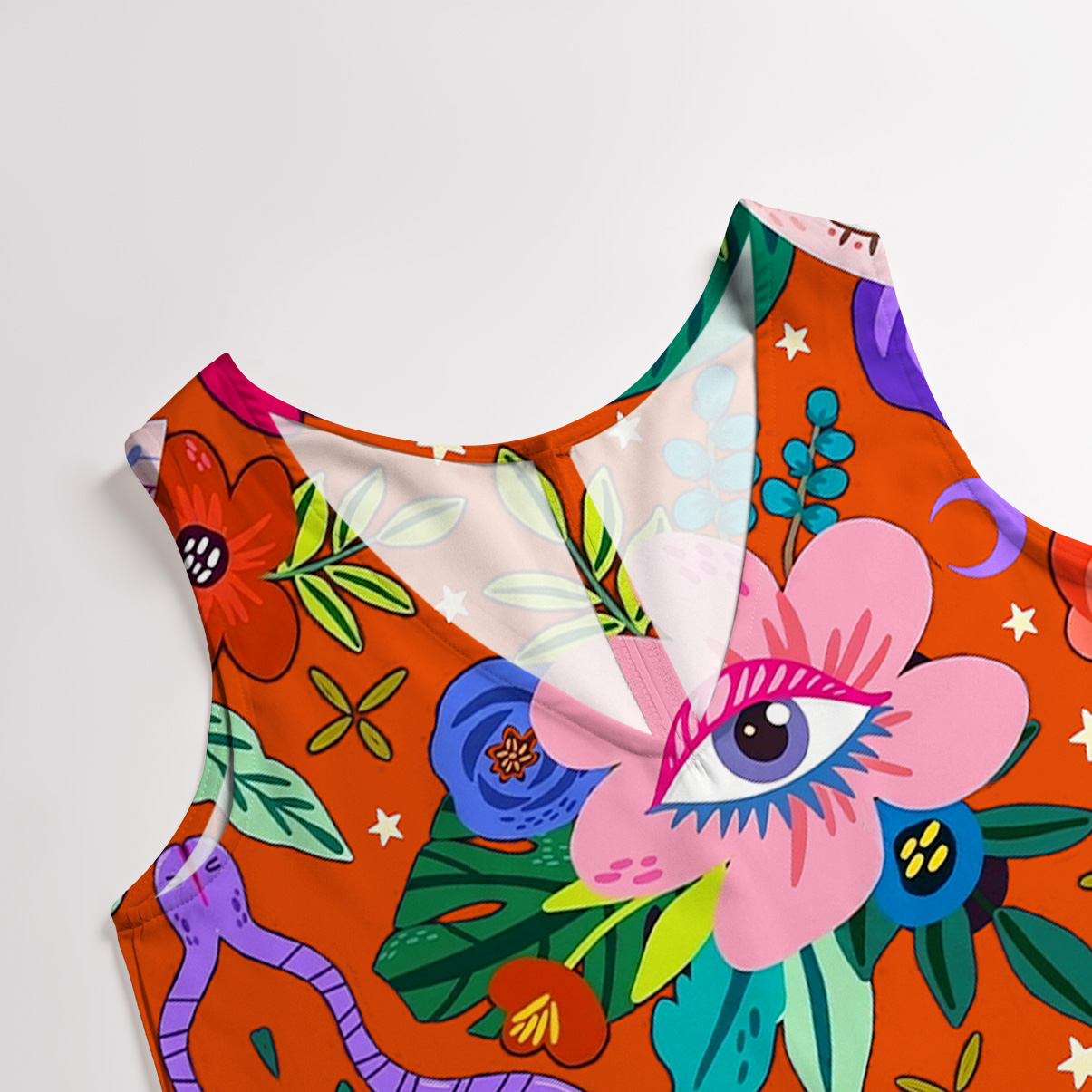 Purplehecate Eye of the Blossom Wide Leg Jumpsuit