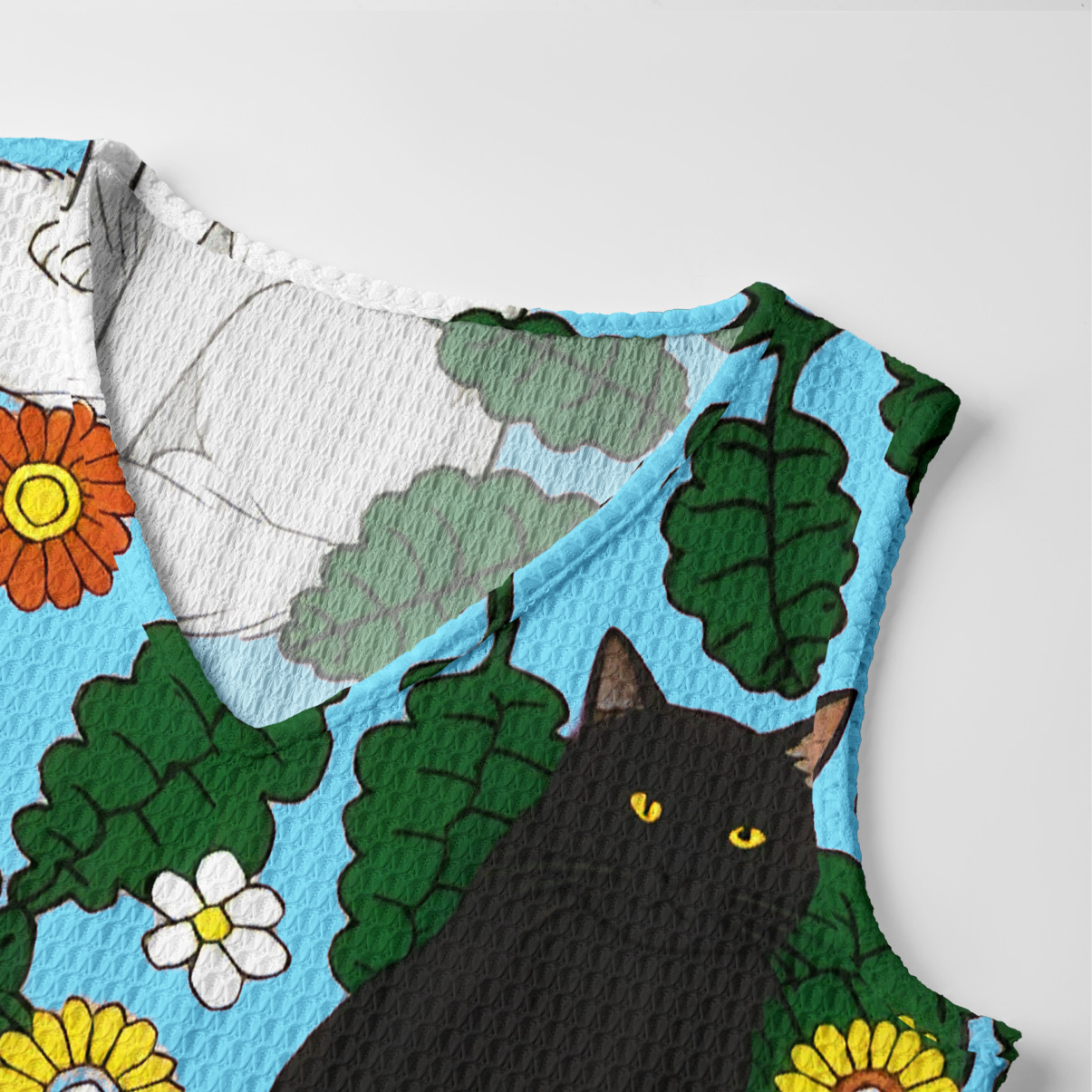 Purplehecate Daisy Cat  Garden Crochet Knit Maxi Dress