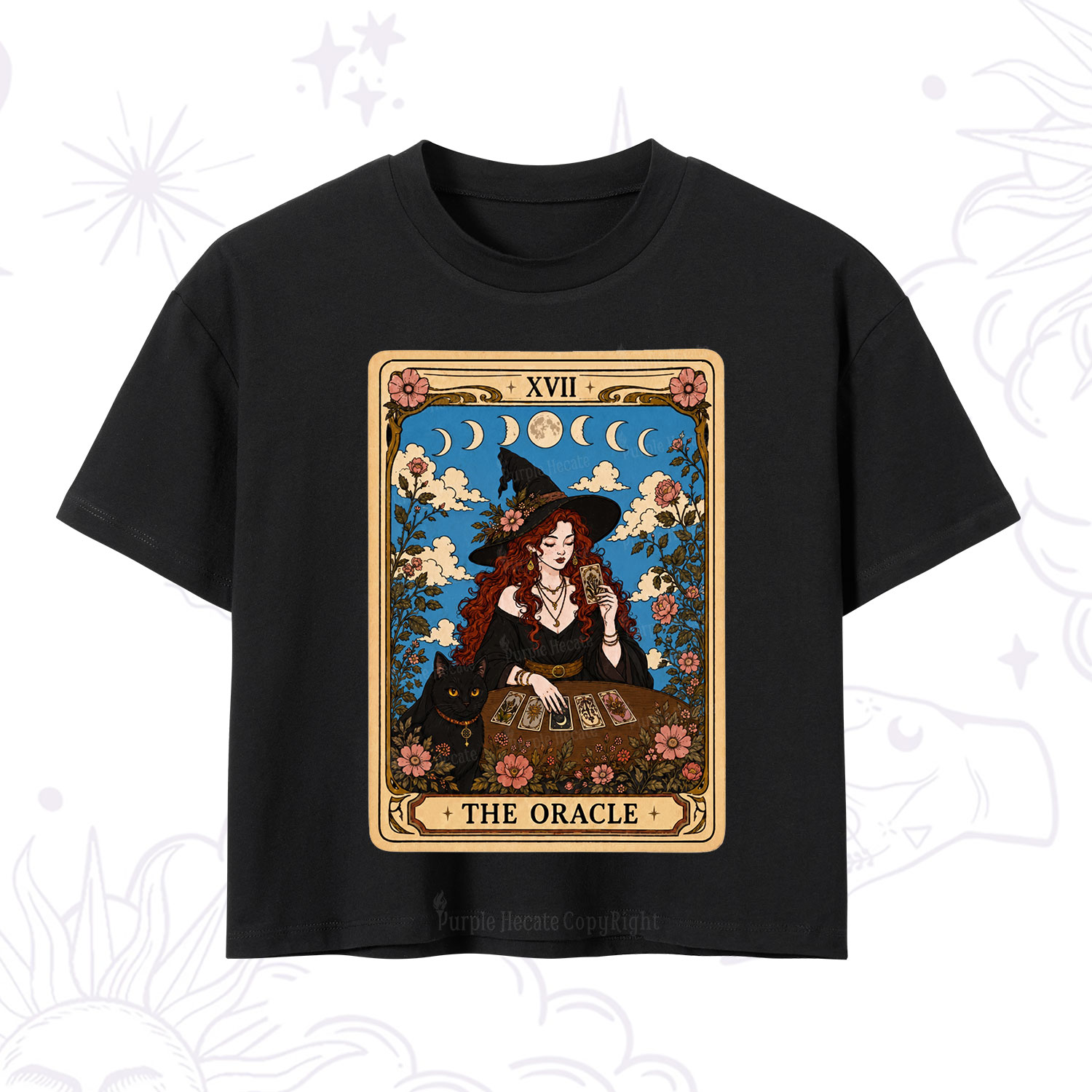 Purplehecate The Oracle Witch Tarot Crop T-Shirt