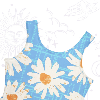 Purplehecate Daisy Daydream Mesh Maxi Tank Beach Dress