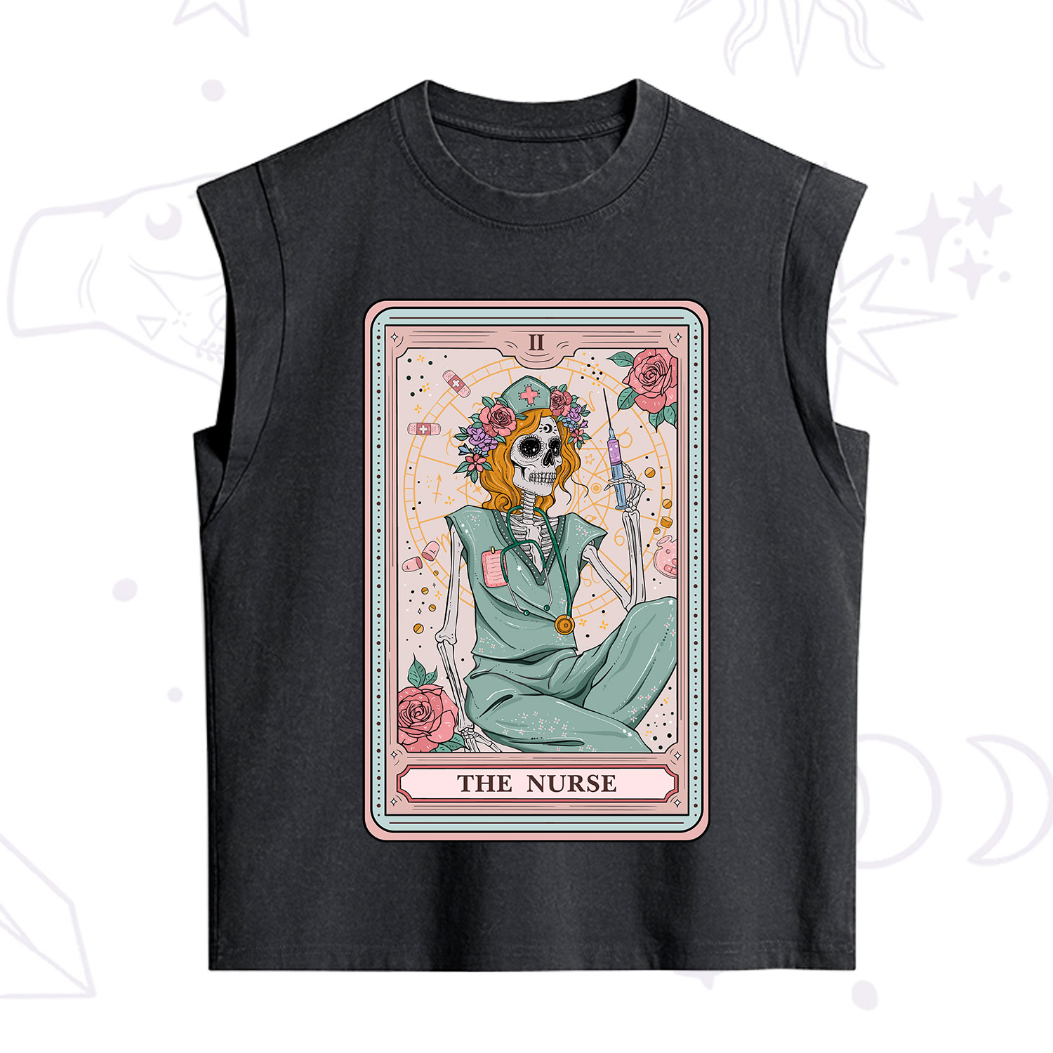 Purplehecate The Nurse Tarot Vintage Washed Tank