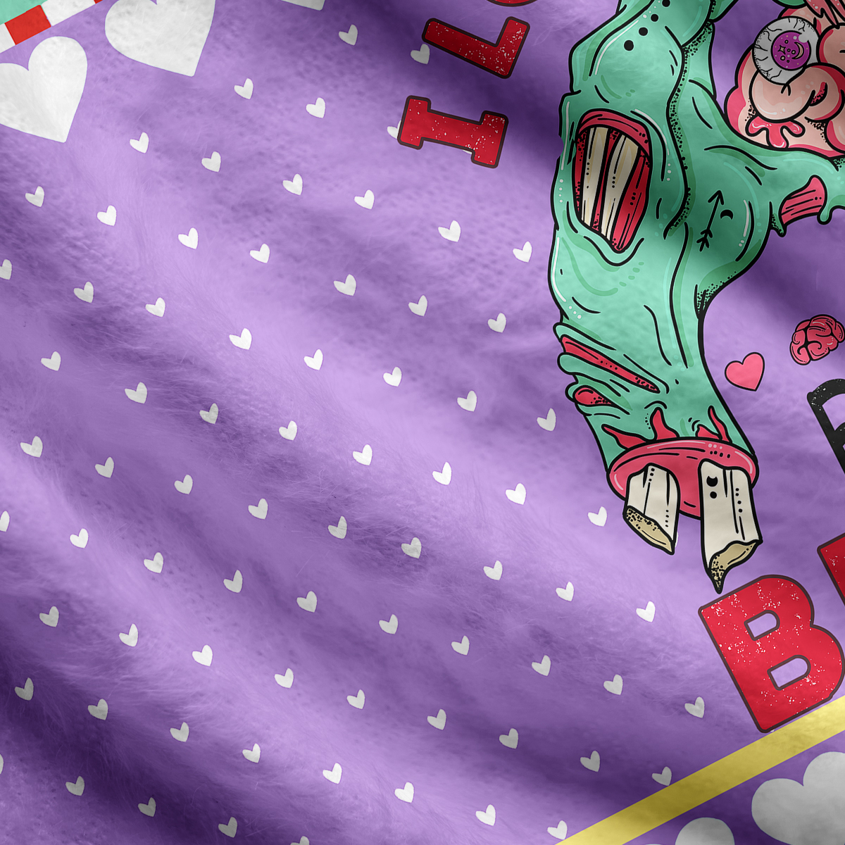 Purplehecate I Love You For Your Brains Ugly Cardigan Sweaters
