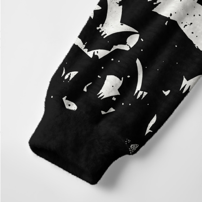 Purplehecate Midnight Bat Swarm Ugly Cardigan Sweaters