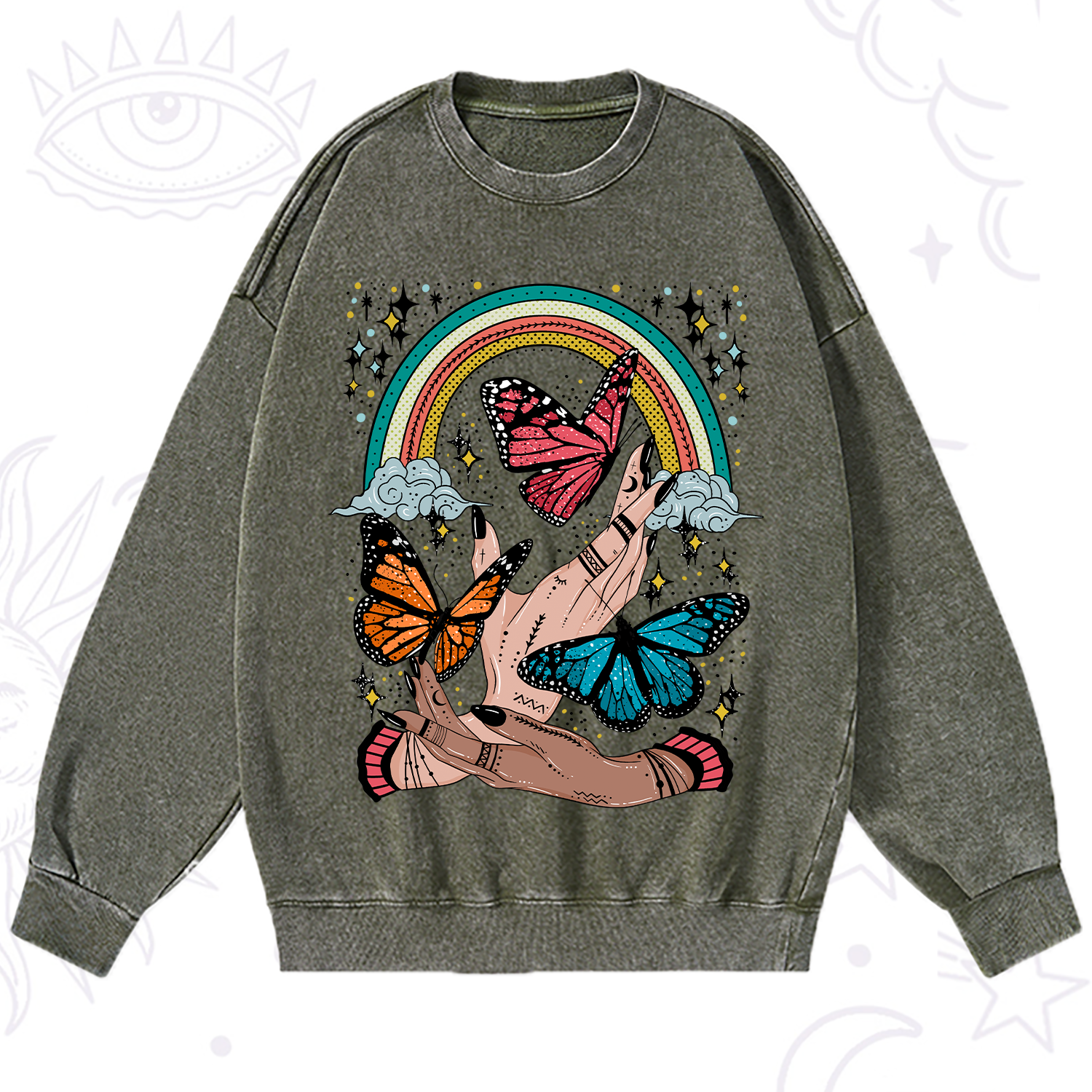 Purplehecate Metamorphoses Washed Sweatshirt