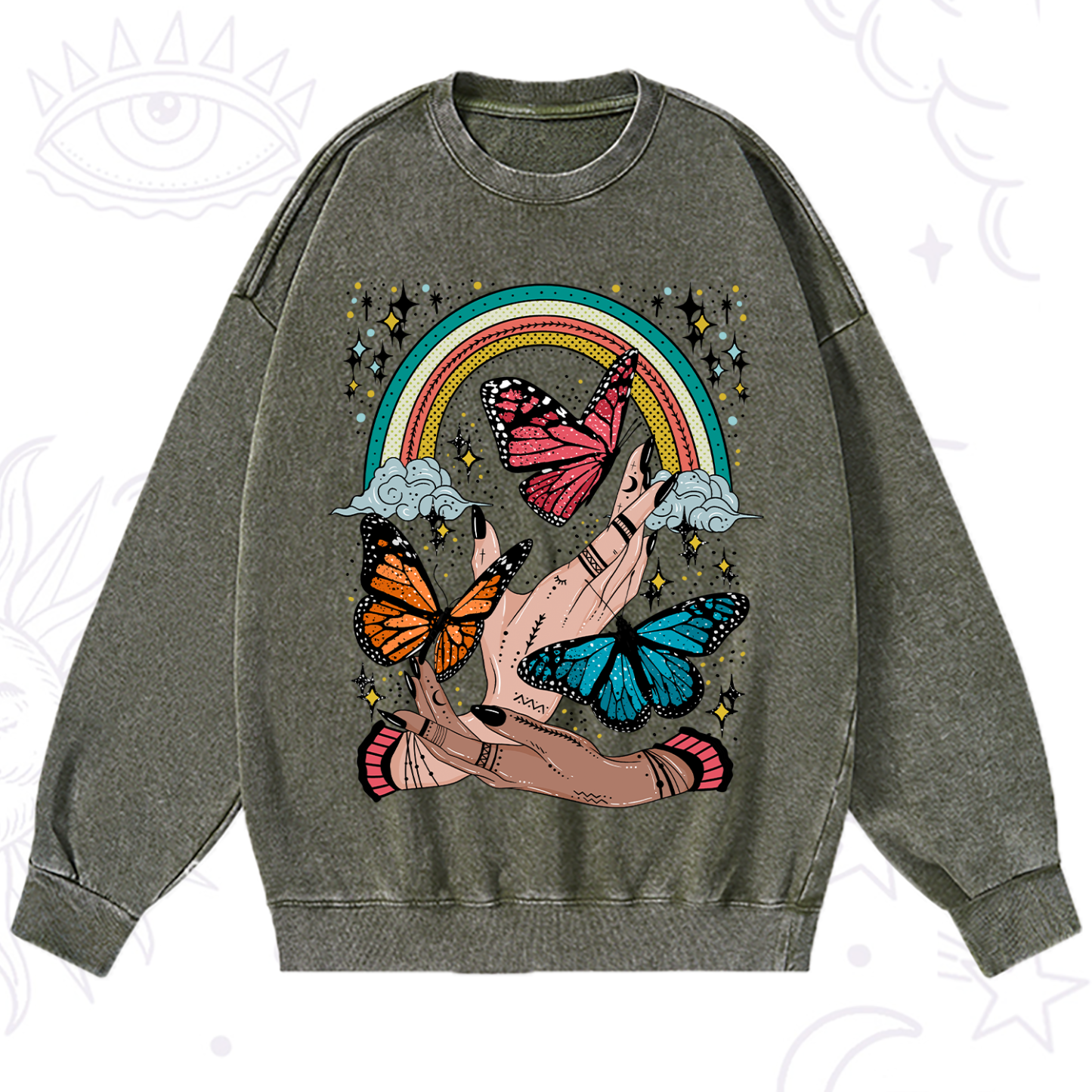 Purplehecate Metamorphoses Washed Sweatshirt