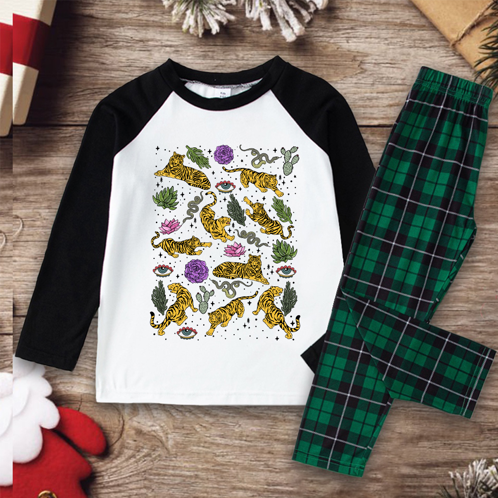 Purplehecate Desert Tiger Christmas Pajamas