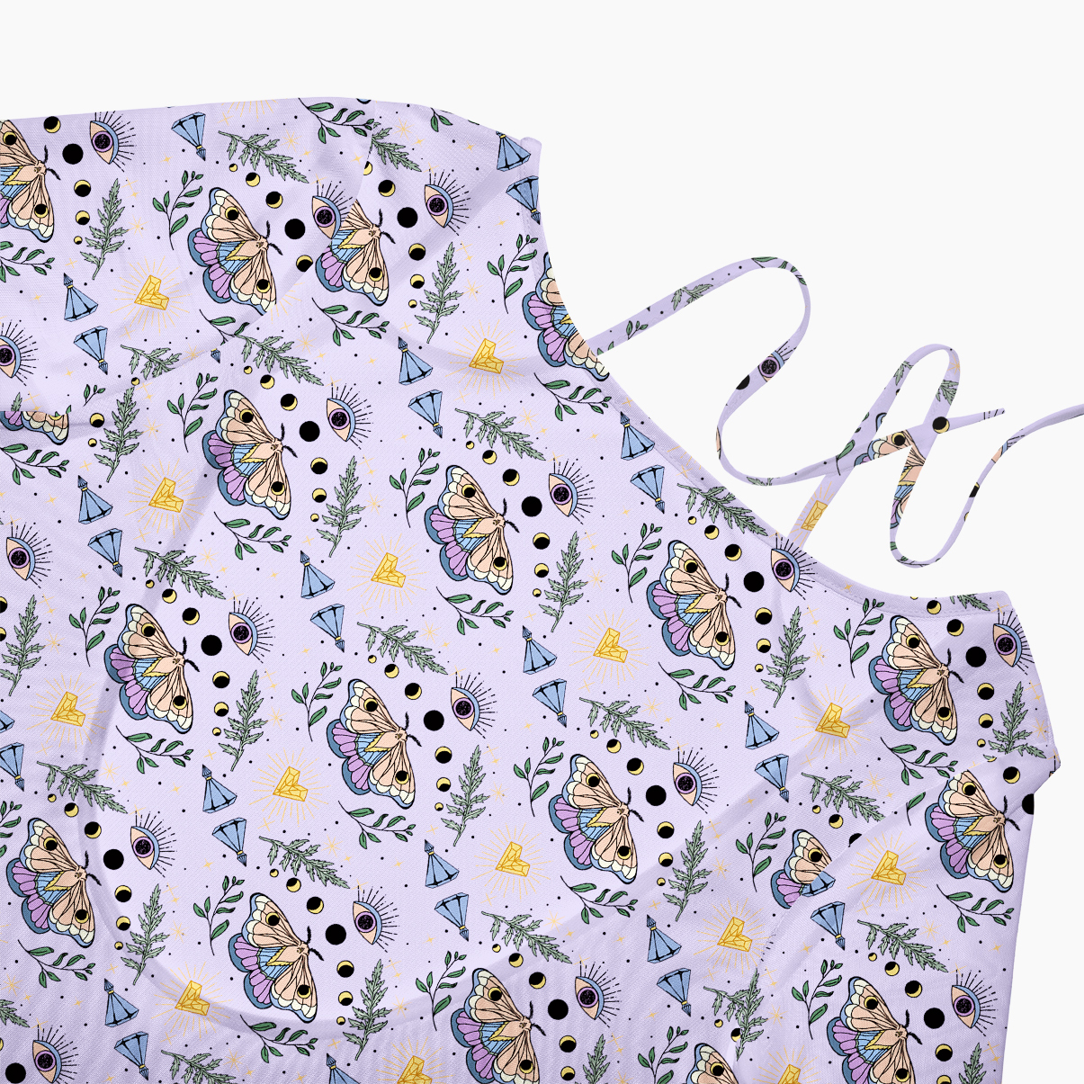 Purplehecate Luna Moth Witch Beachwear Cover-Up Dress