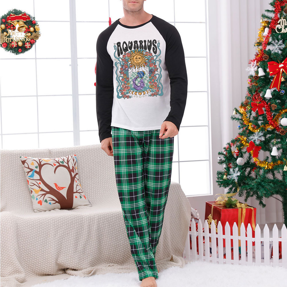Purplehecate Aquarius Spirit Zodiac Christmas Pajamas
