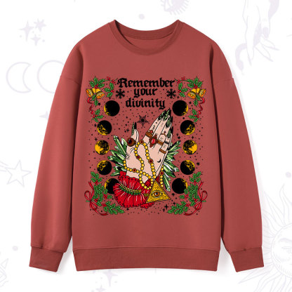 Purplehecate Christmas Remember Your Divinity Sweatshirt
