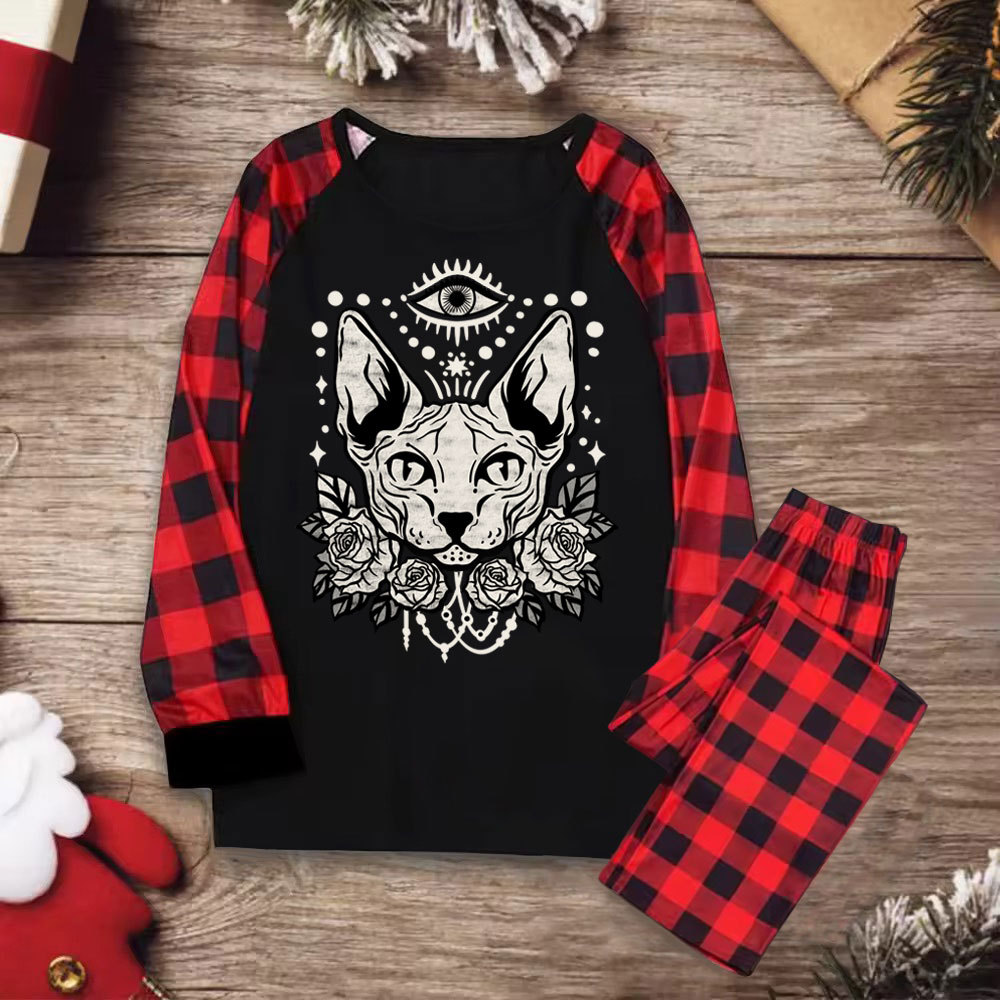 Purplehecate Mystical Cat Christmas Pajamas