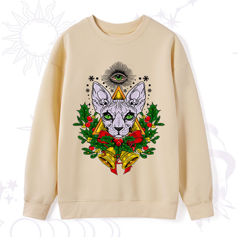 Purplehecate Christmas Mystical Cat Sweatshirt